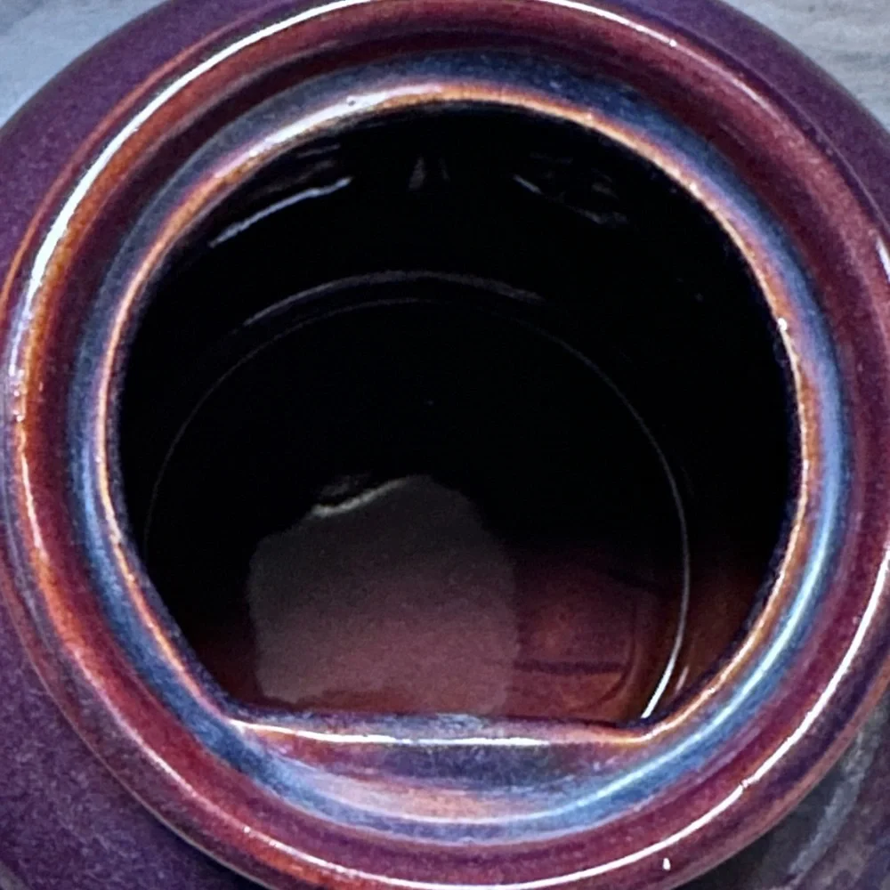 Glossy Purple Ceramic Teapot